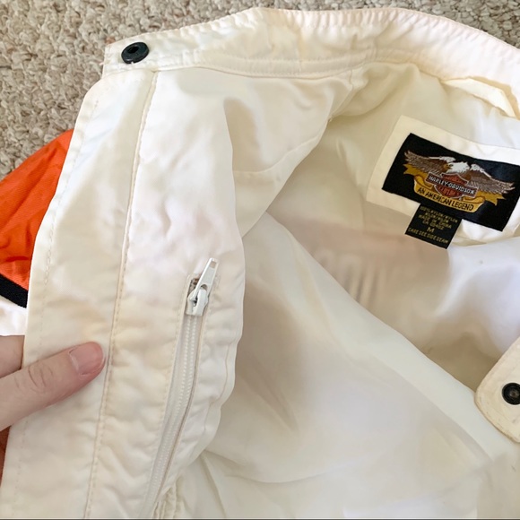 Harley Davidson | White Logo Cropped Racing Jacket - Picture 7 of 8